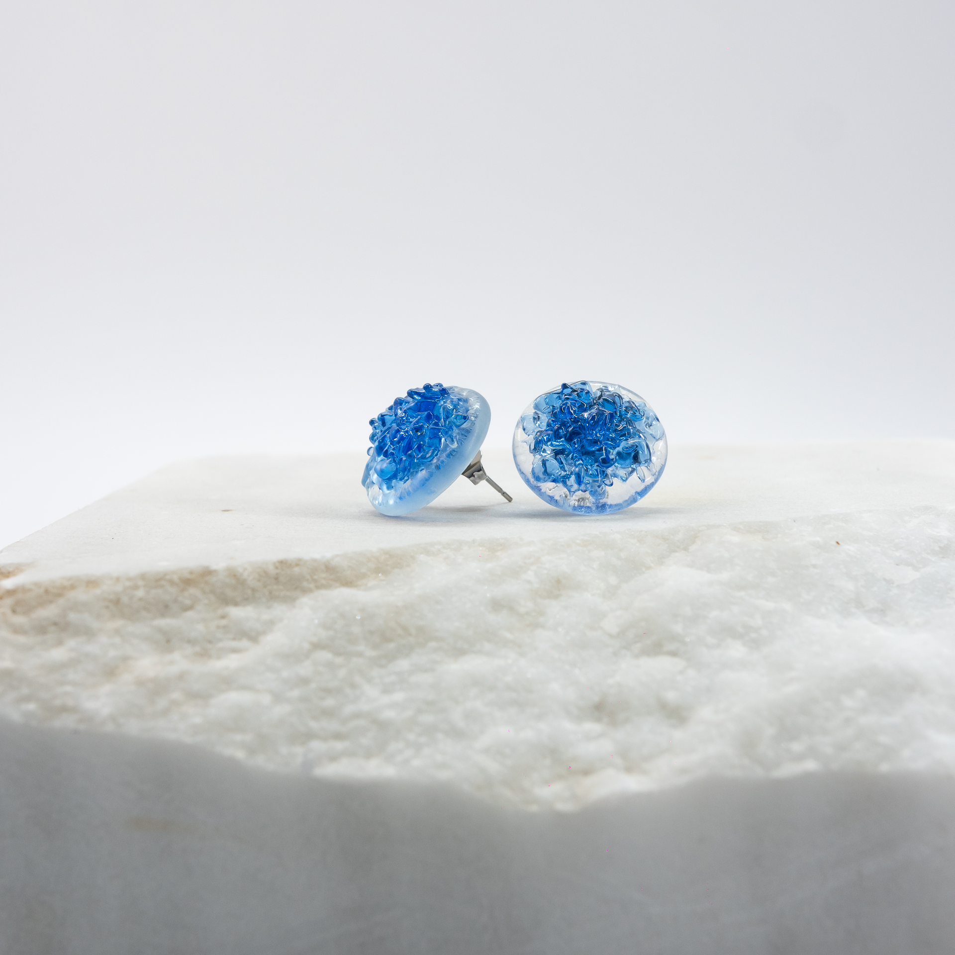 Roses water-royal-blue-silver