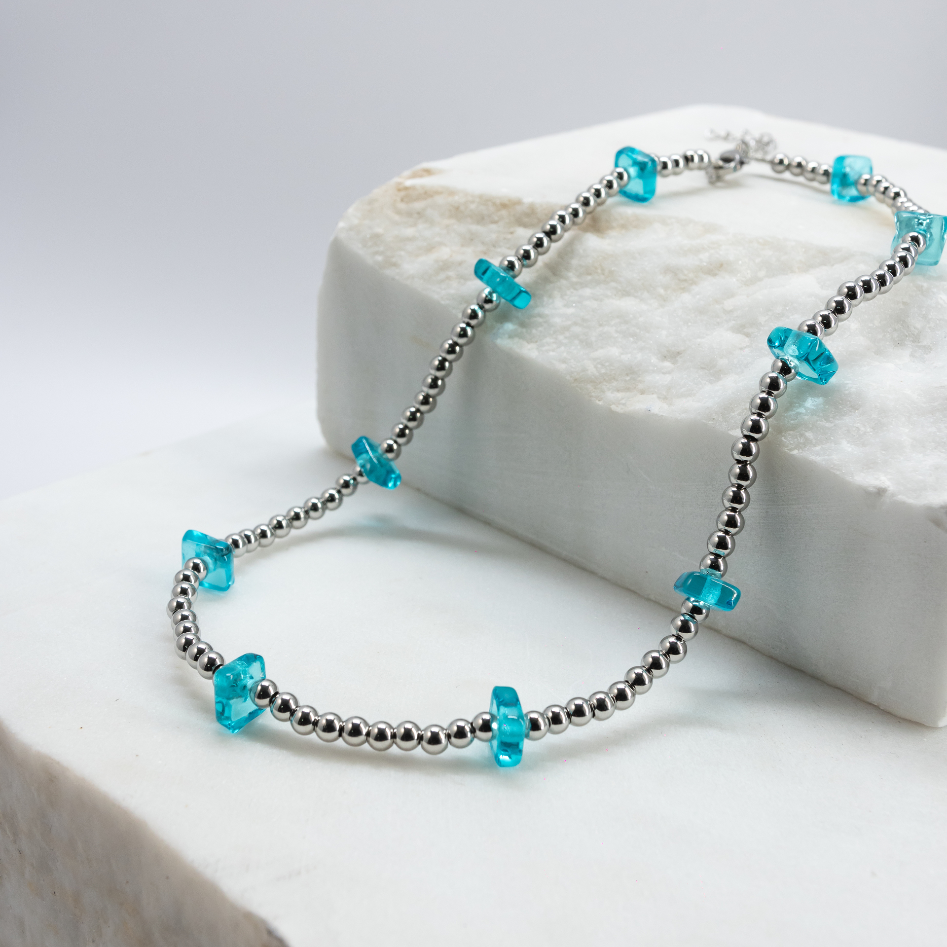 Melodia bombay-turquise-blue-silver