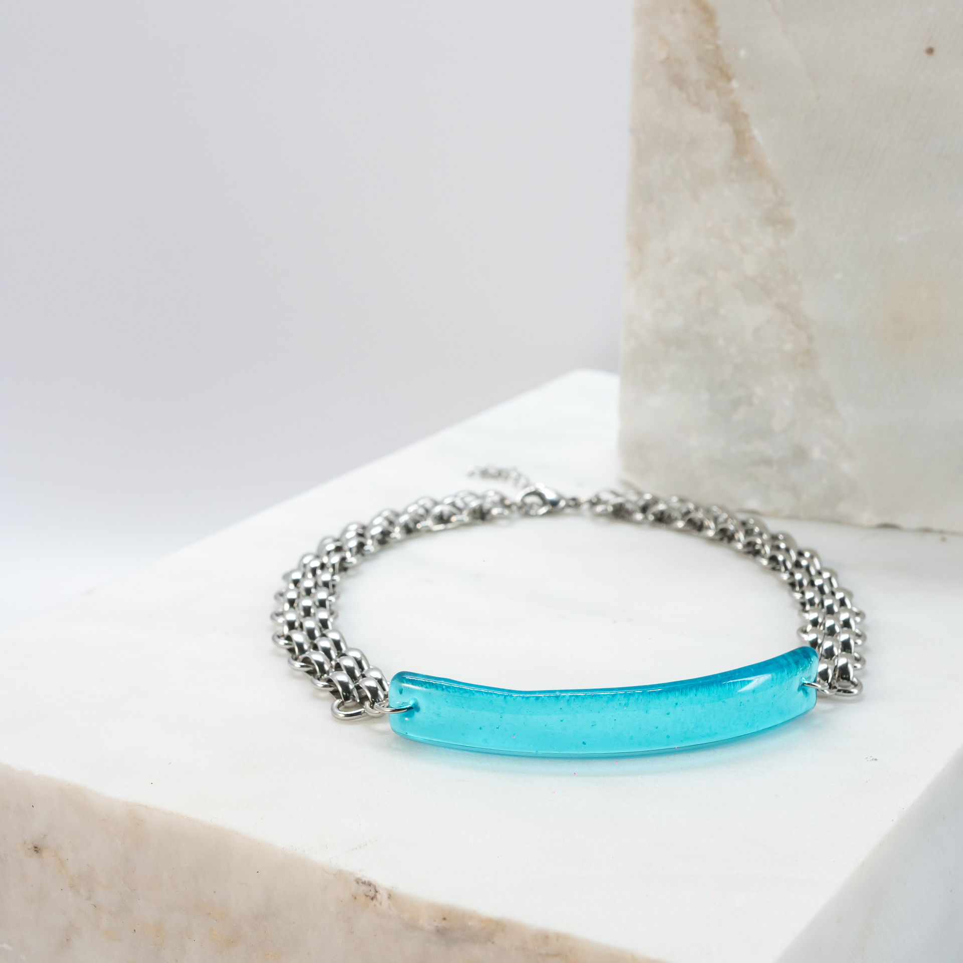 Choker Erotas bombay-turquise-blue-silver