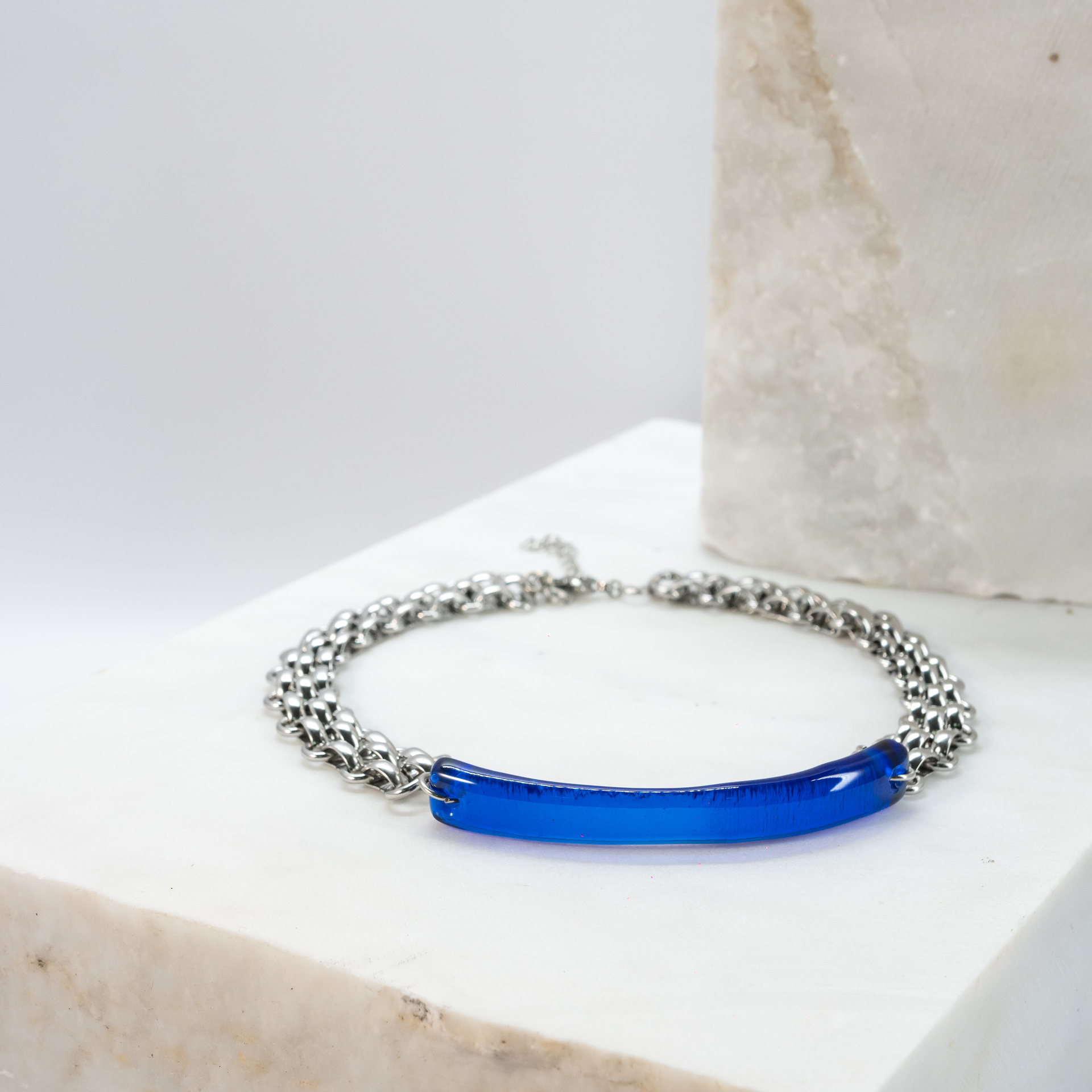 Choker Erotas water-royal-blue-silver