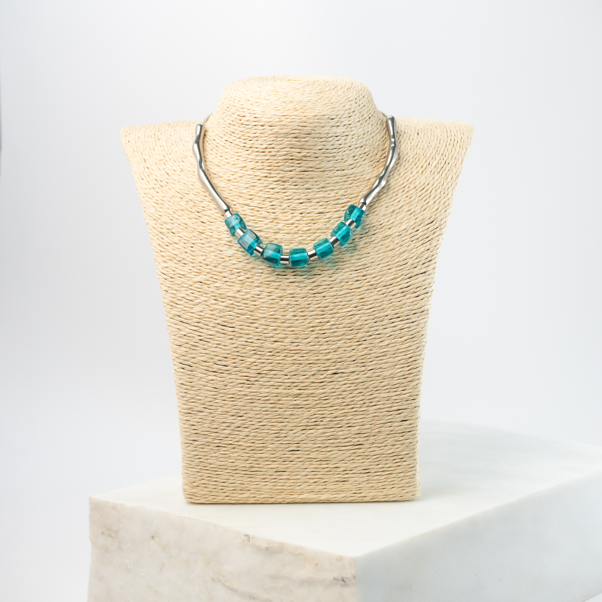 Empneusi bombay-turquise-blue-silver